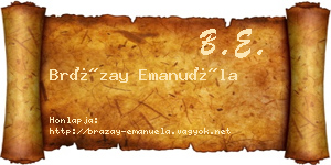 Brázay Emanuéla névjegykártya